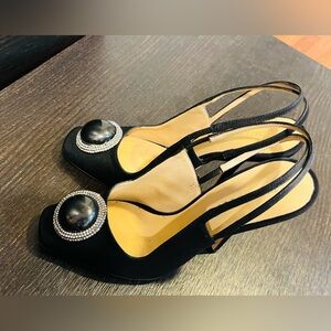 Elegant Black Slingback Heels